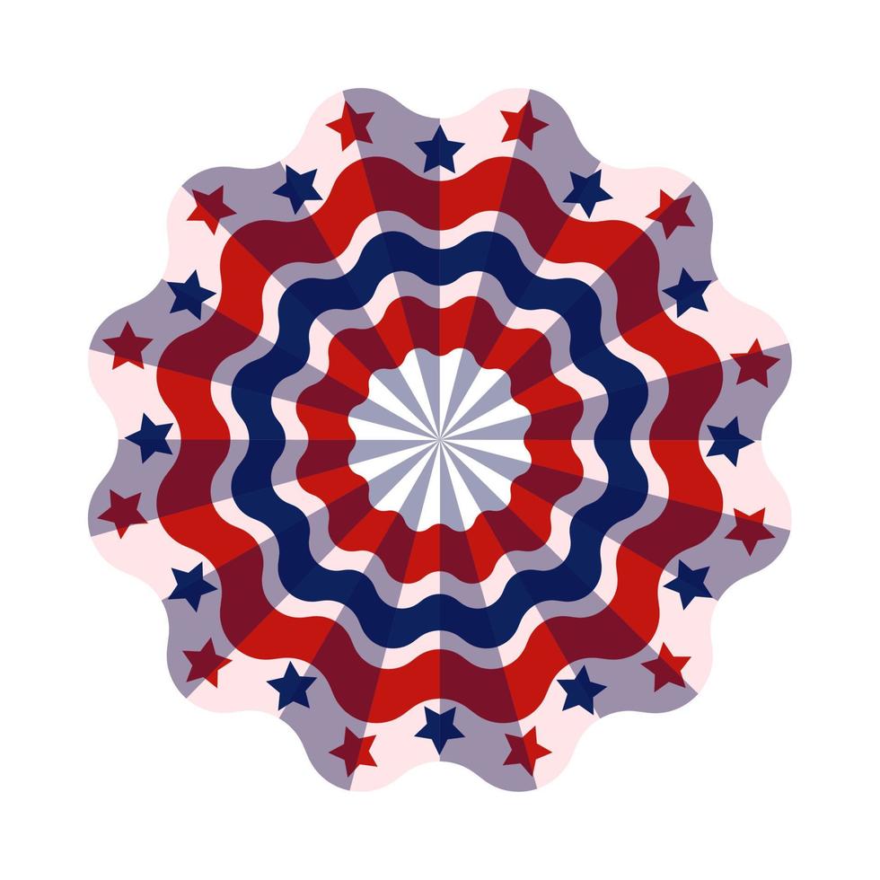 american flag rosette vector