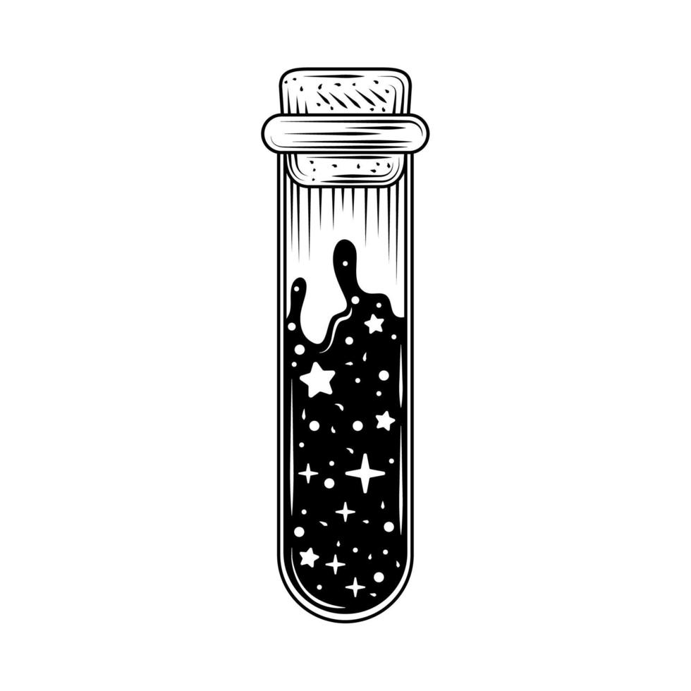 flask surreal astrology vector