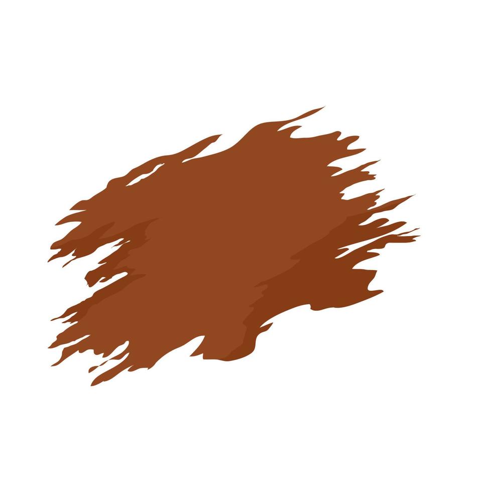 trazo de pincel marrón vector