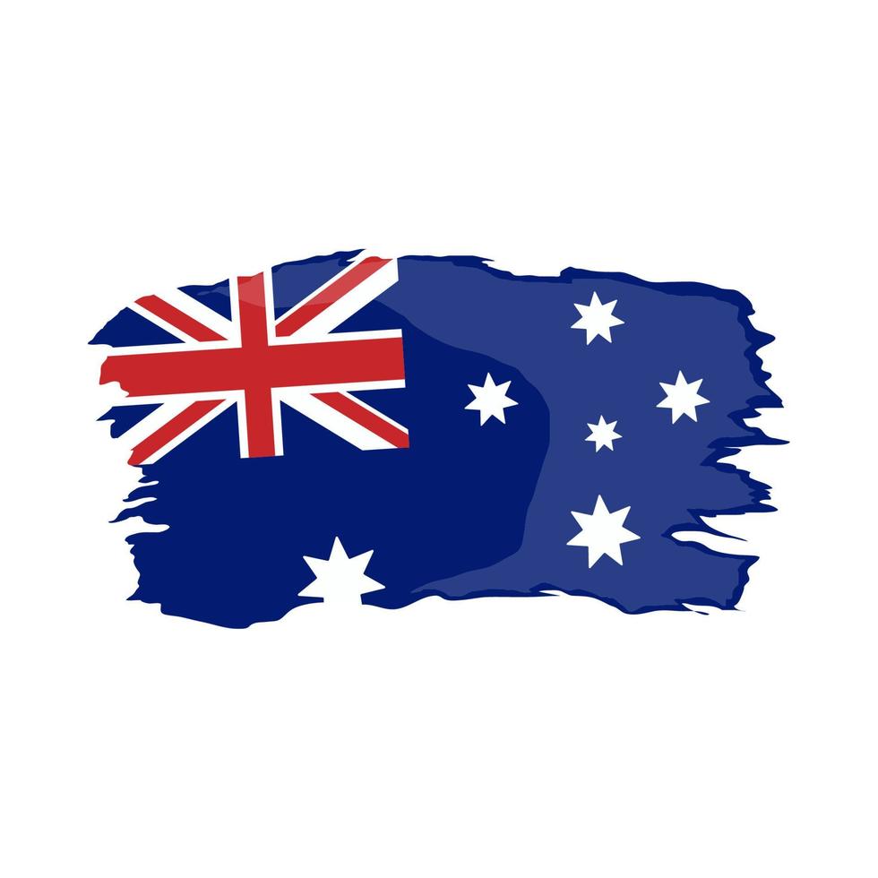 painted australian flag vector