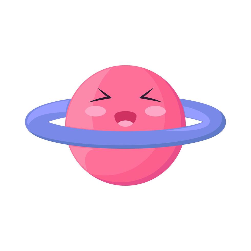 planet kawaii sky vector