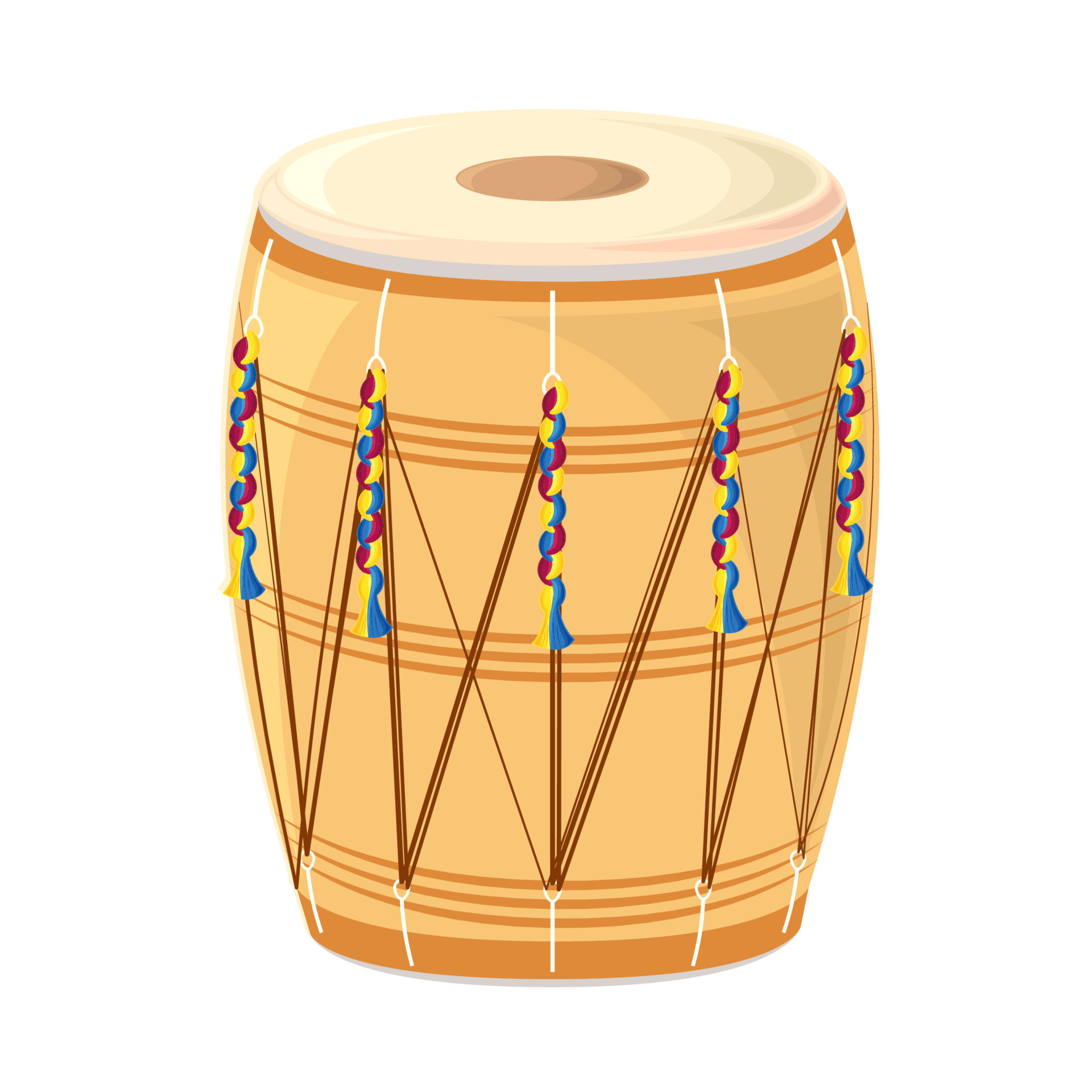 indian drum instrument 17063792 Vector Art at Vecteezy