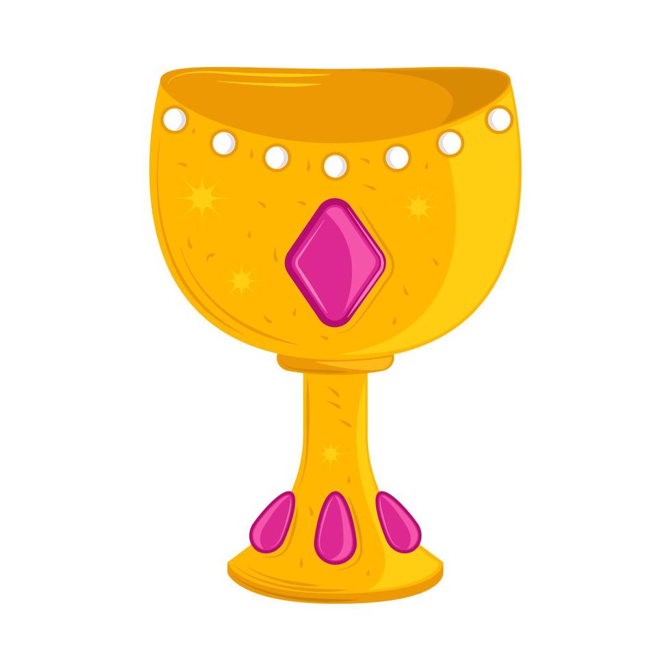 golden chalice icon vector