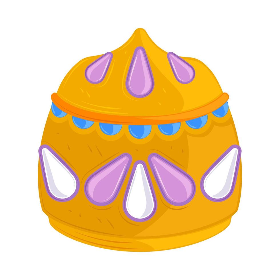 golden pot with jewelry vector