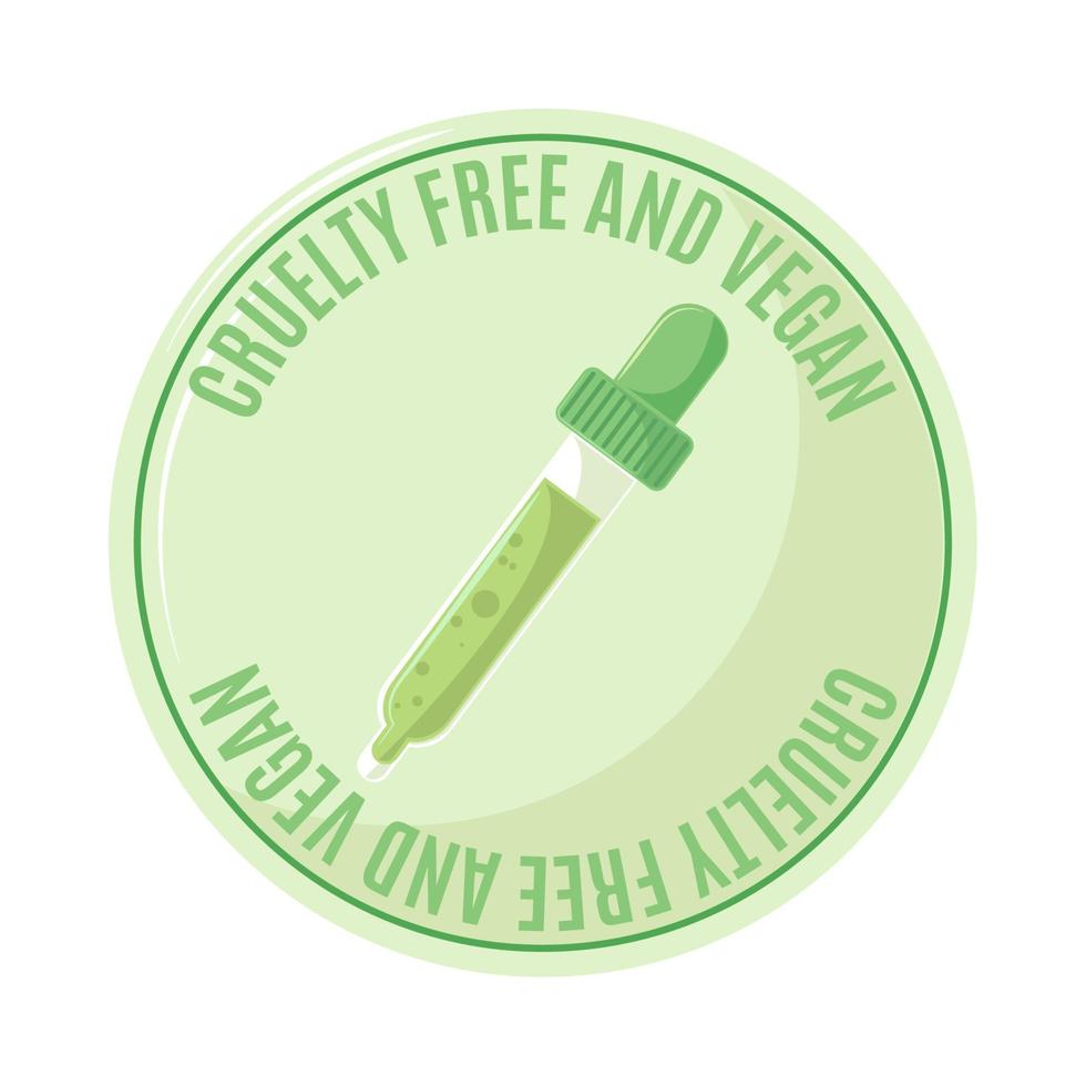 cruelty free and vegan badge vector