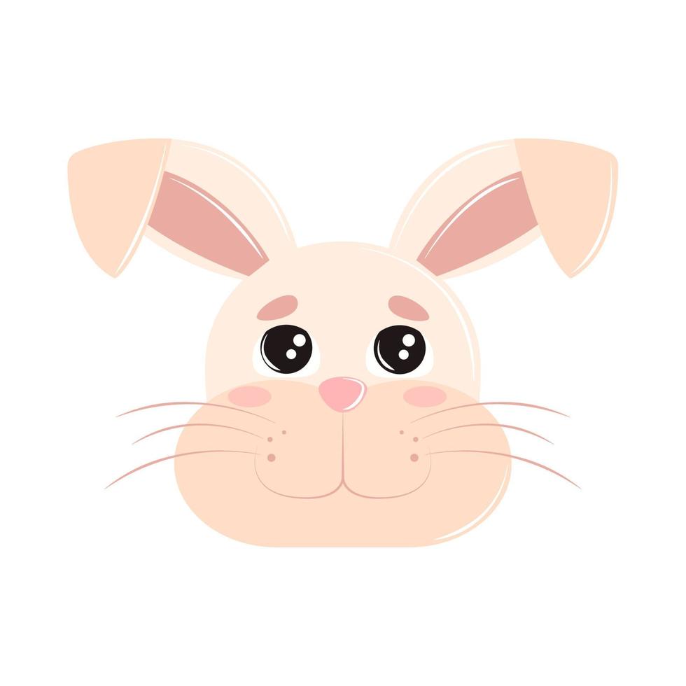 cute rabbit face vector
