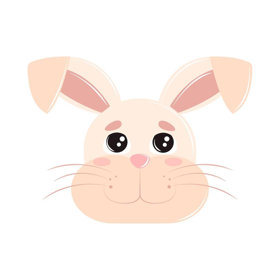 cute rabbit face vector