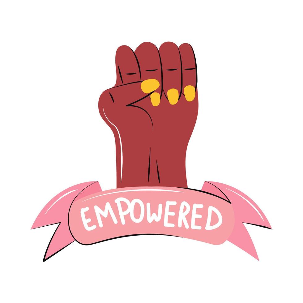 female hand empowered vector