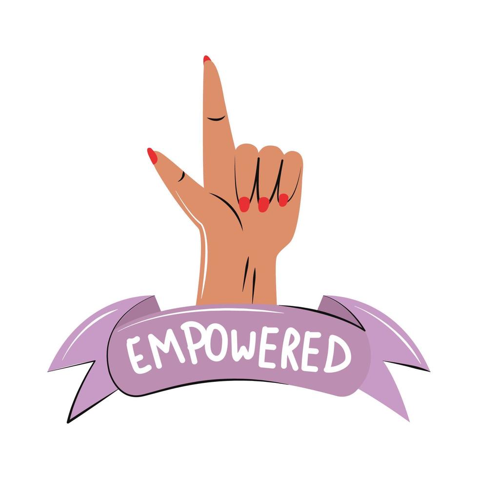 girl power empowered vector