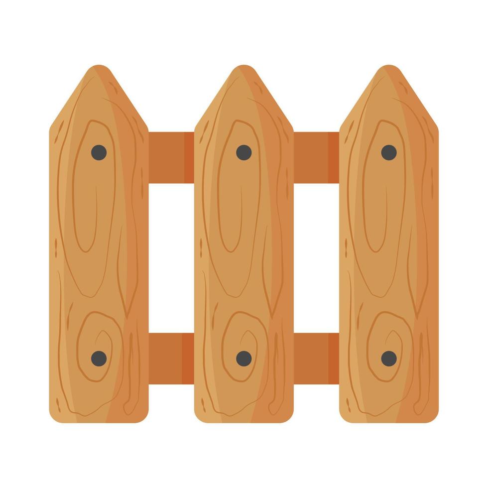 valla de madera para jardín vector