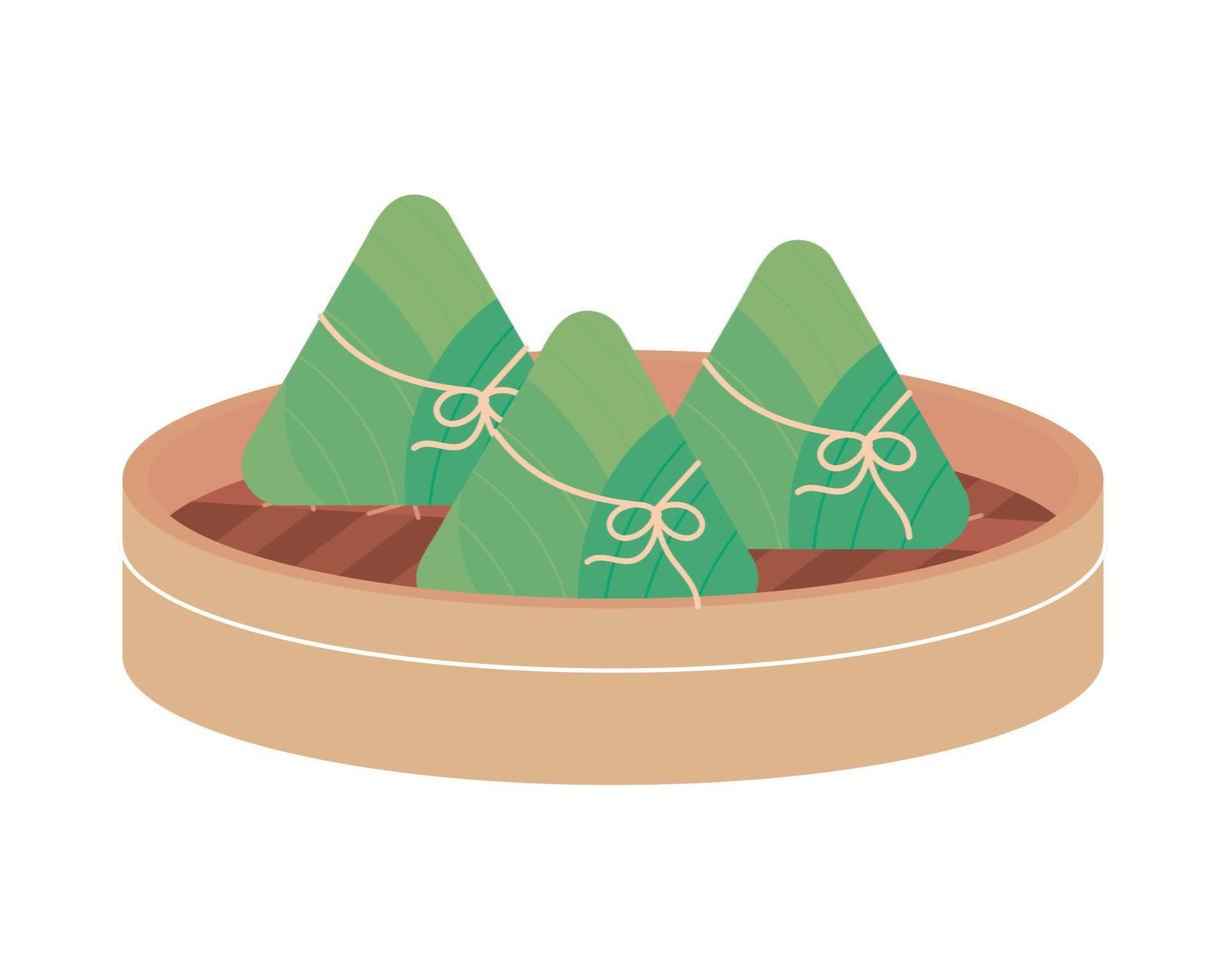 chinese food zongzi vector