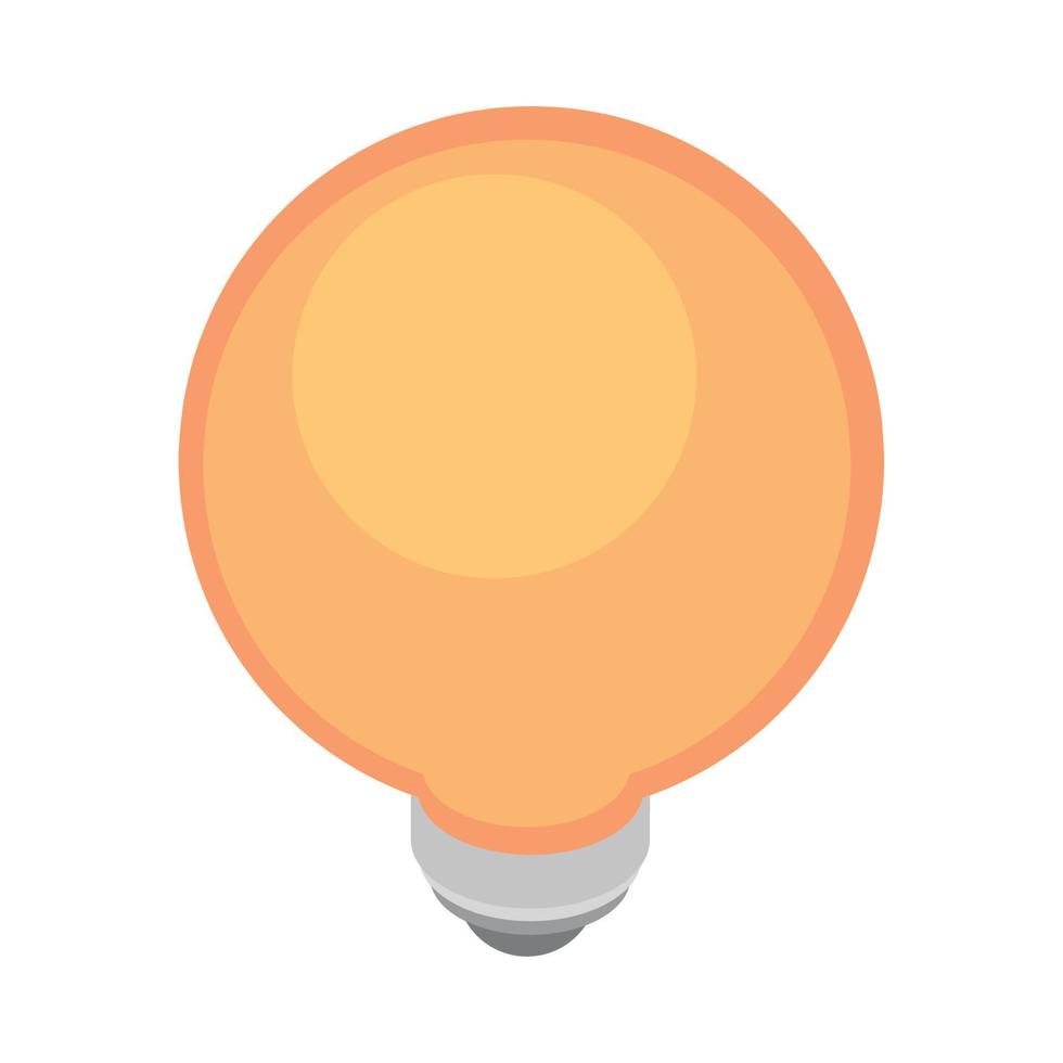 isometric light bulb vector