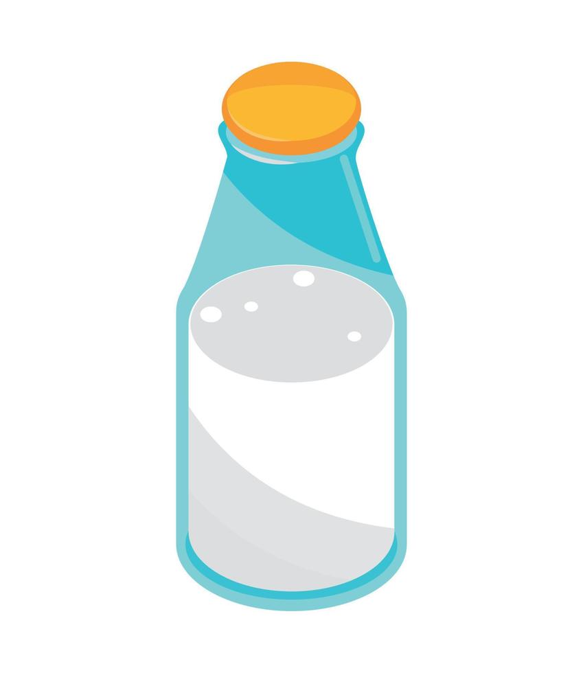 isometric milk bottle vector
