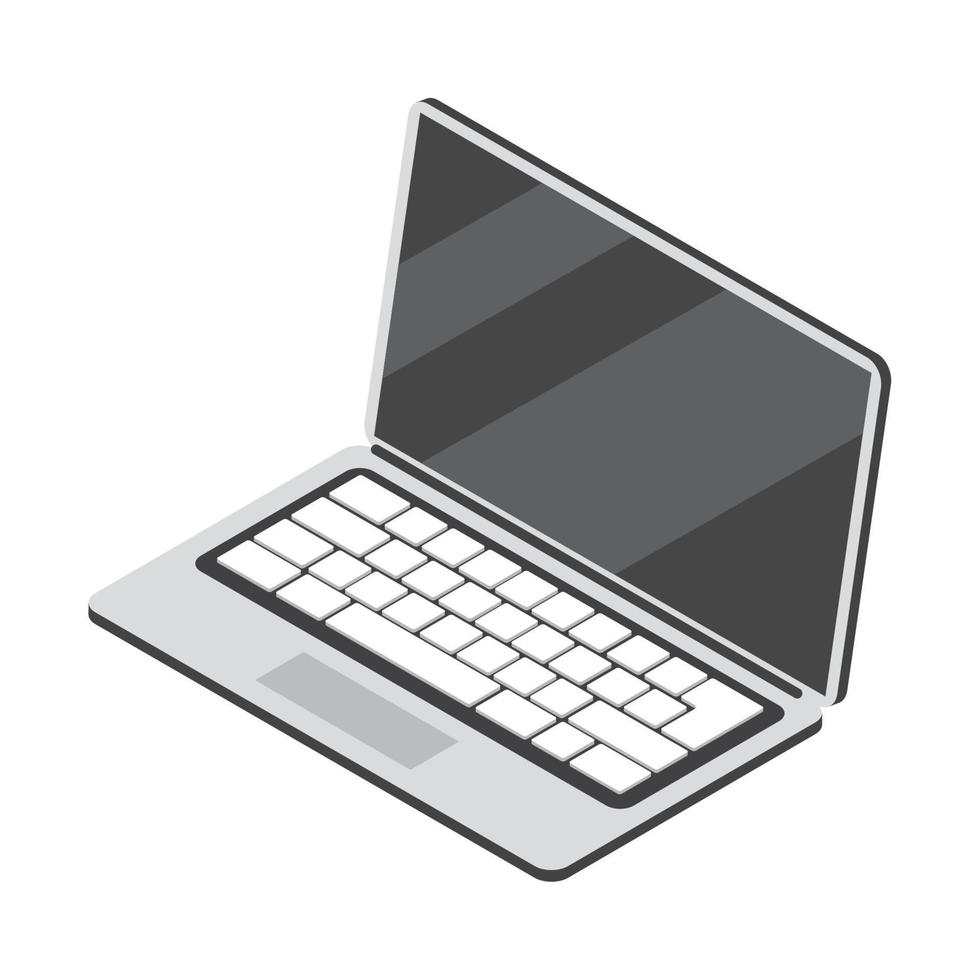 isometric laptop icon vector