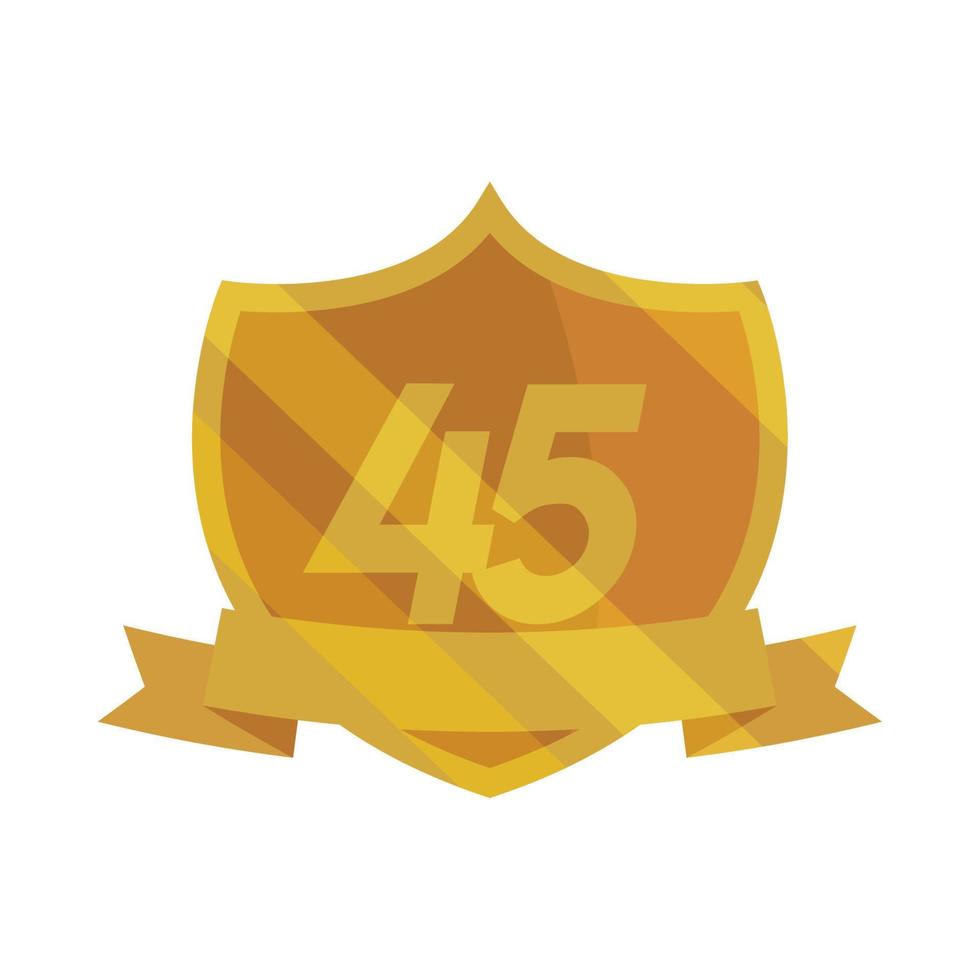 45 anniversary golden label vector