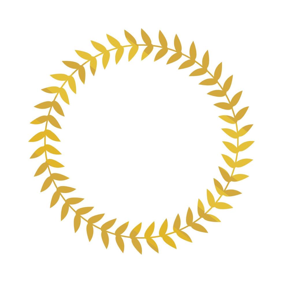 laurel golden badge design vector