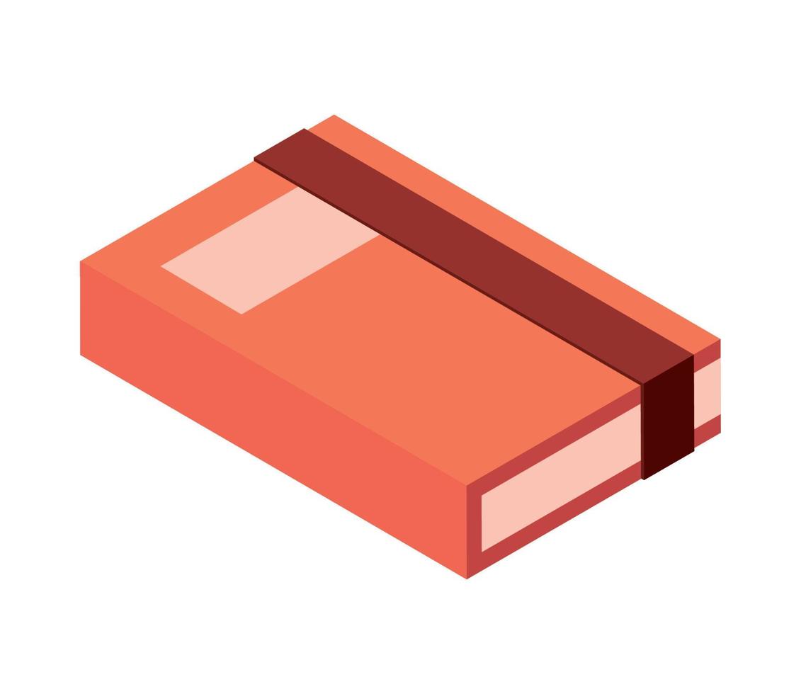 isometric book icon vector