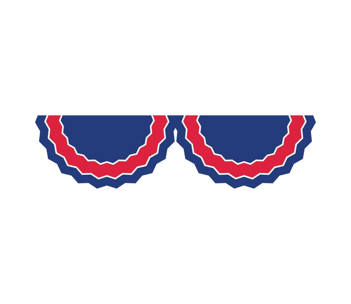 US flag pennants vector