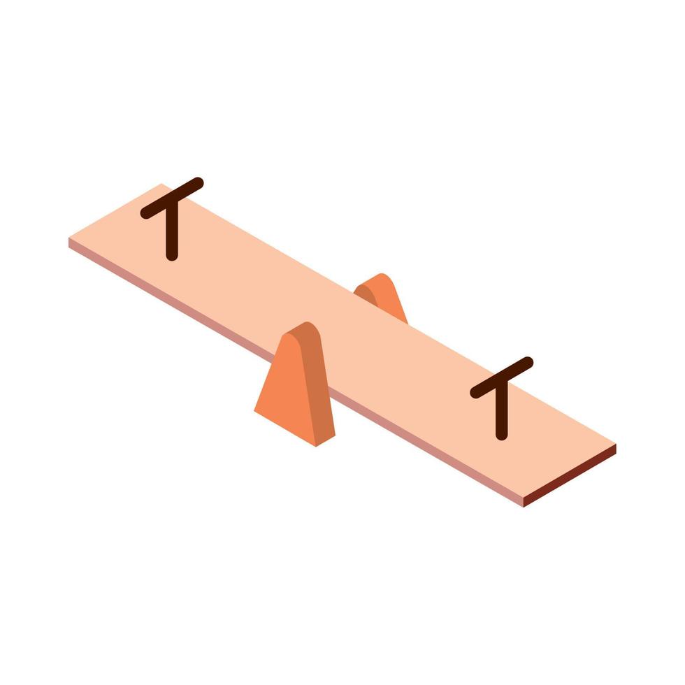 seesaw playground icon vector
