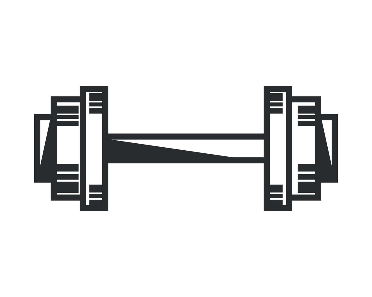 dumbbell gym icon vector