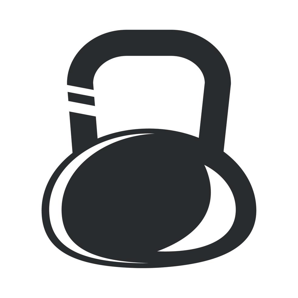 kettlebell gym icon vector
