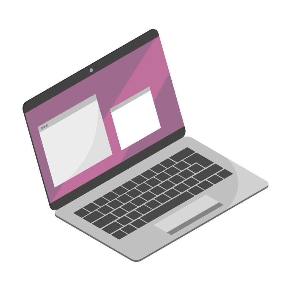 laptop computer icon vector