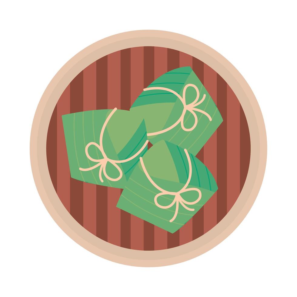 zongzi in a dish vector
