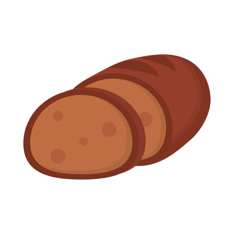 wholemeal bread icon vector