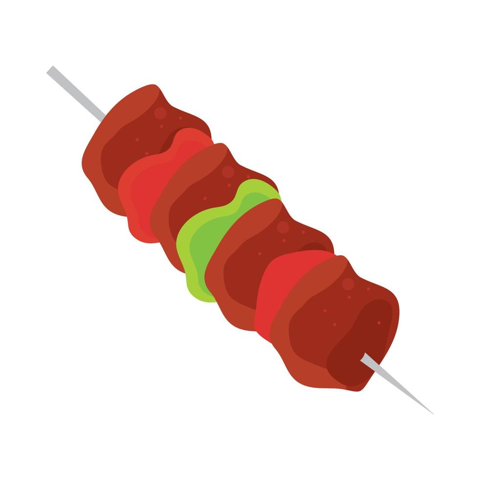 icono de pincho de barbacoa vector