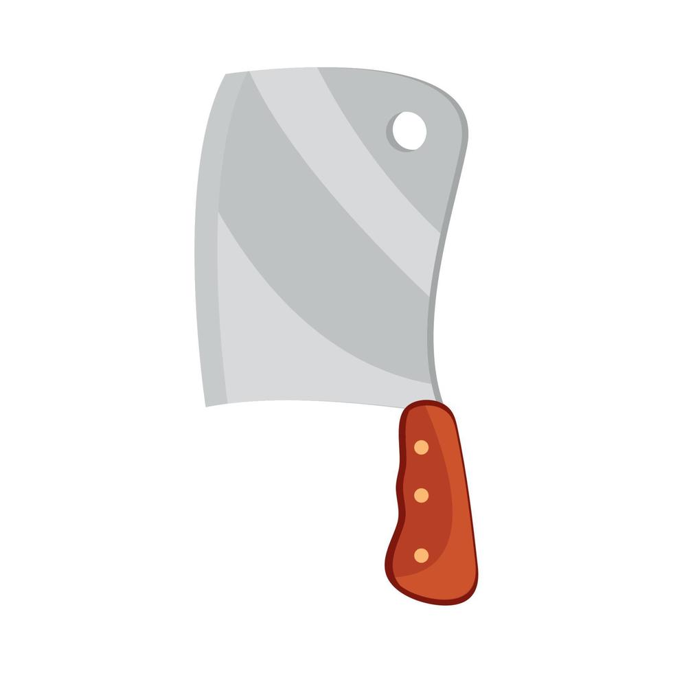 BBQ meat knife icon vector