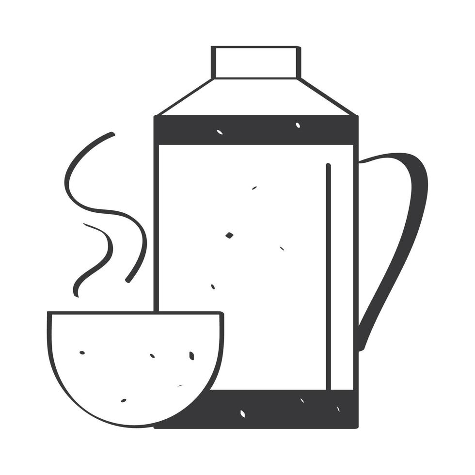 coffee cup and kettle vector