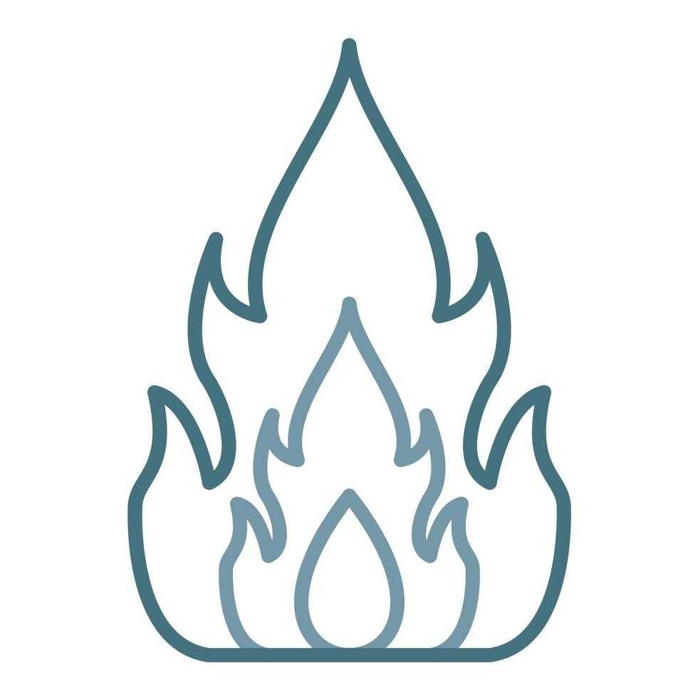 Fire Line Two Color Icon vector