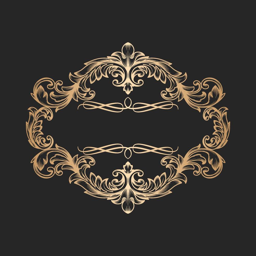 vintage floral design elements. decorative vector frames and borders.