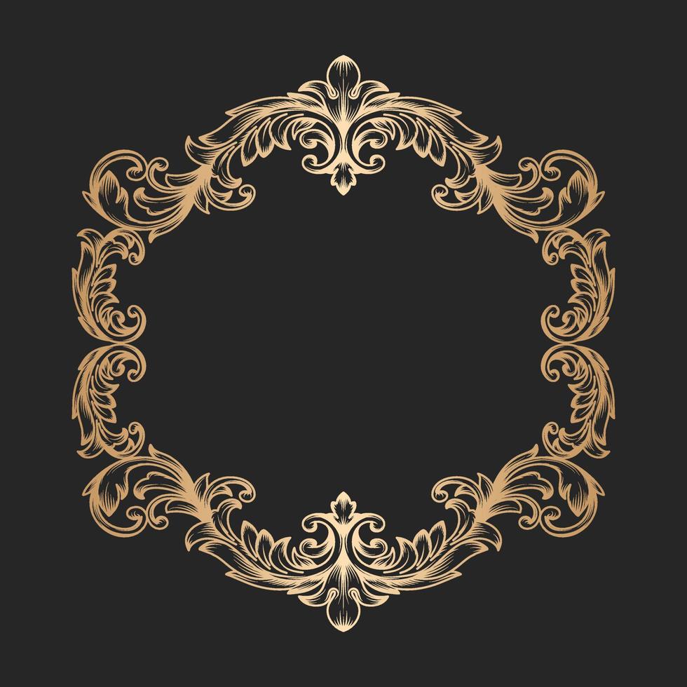 vintage floral design elements. decorative vector frames and borders ...