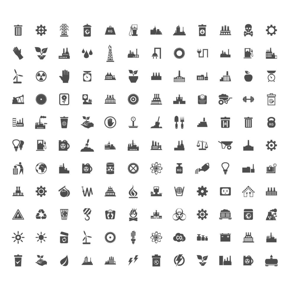 Set of icons the industry. A vector illustration