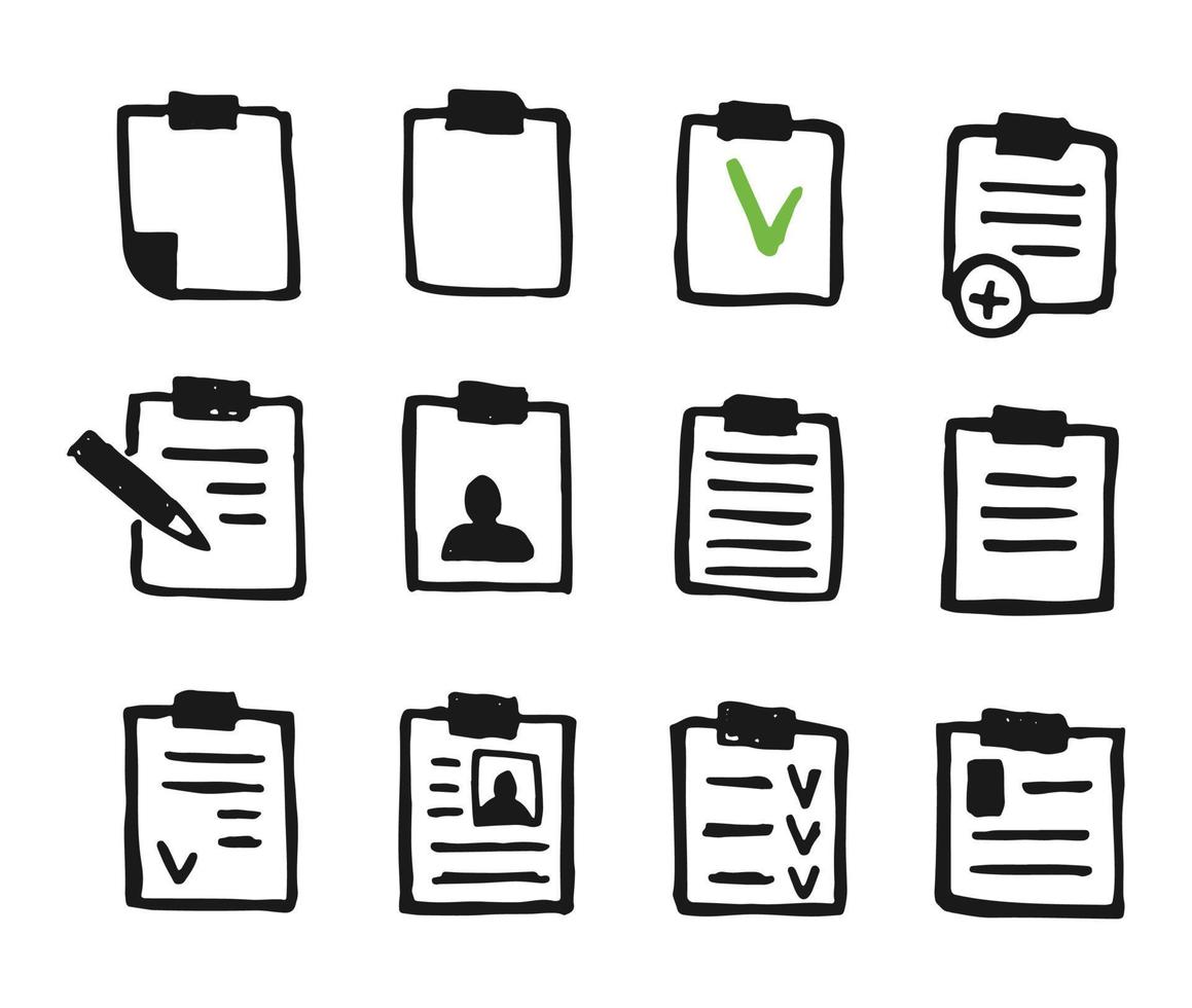 Set of icons of files. A vector illustration