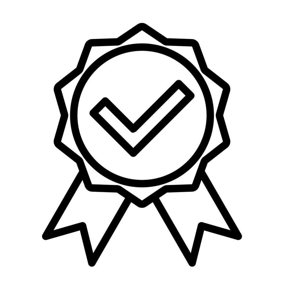 Badge Icon in trendy flat style isolated on grey background. Award symbol for your web site design, logo, app, UI vector