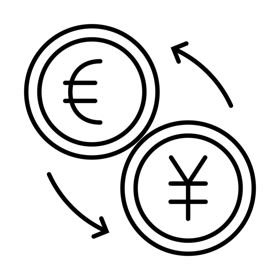 Currency Related Vector Line Icons. Contains such Icons as Exchange Rate and Currency Forecast, Change Graph