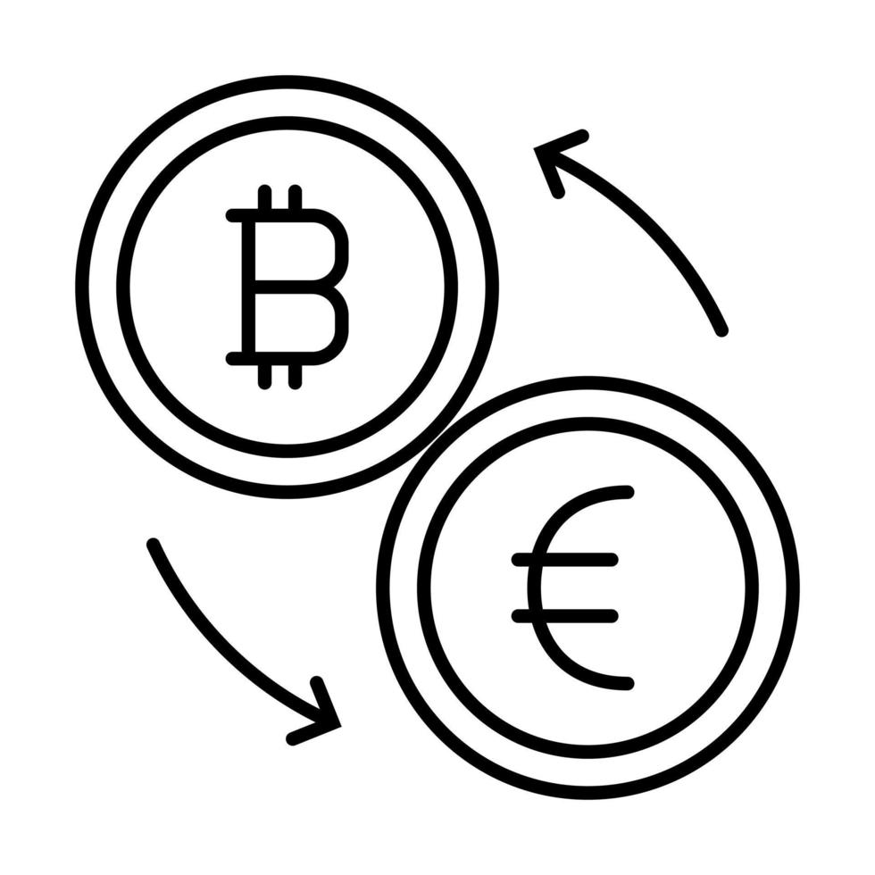 iconos de línea de vector relacionados con la moneda. contiene íconos como tipo de cambio y pronóstico de moneda, gráfico de cambio