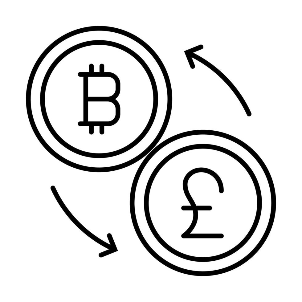 iconos de línea de vector relacionados con la moneda. contiene íconos como tipo de cambio y pronóstico de moneda, gráfico de cambio