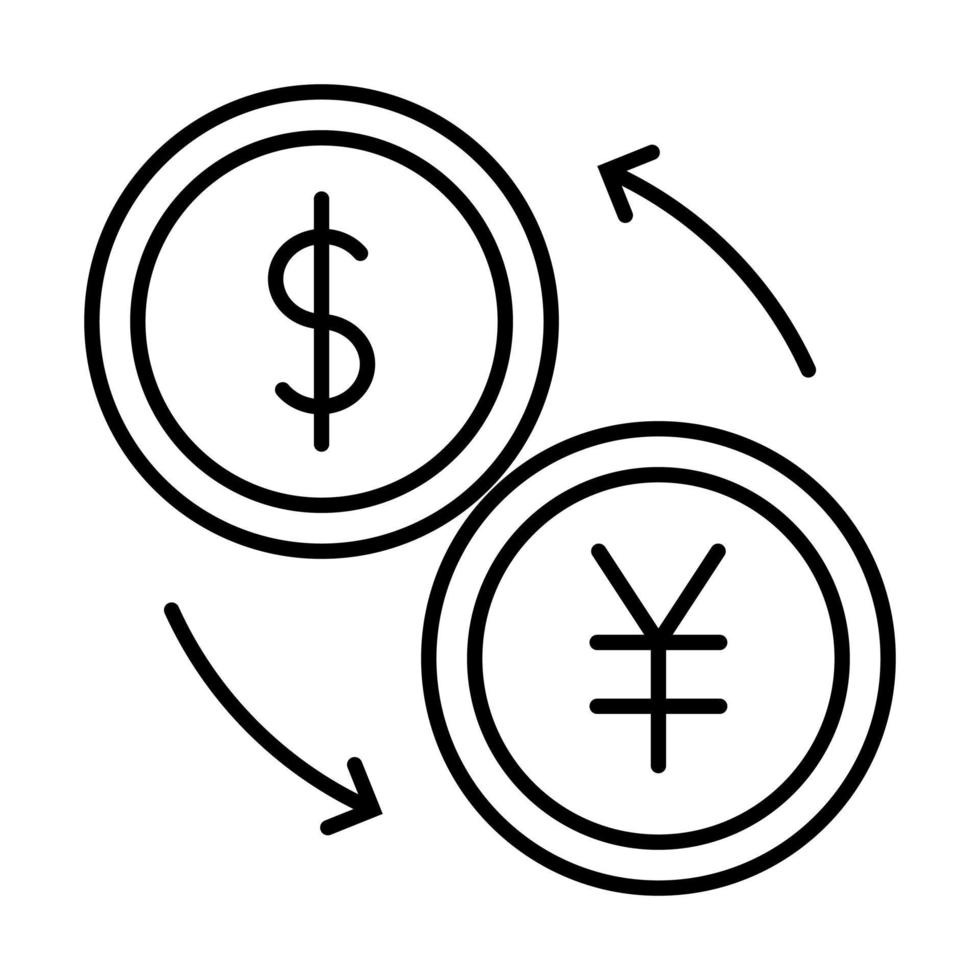 Currency Related Vector Line Icons. Contains such Icons as Exchange Rate and Currency Forecast, Change Graph