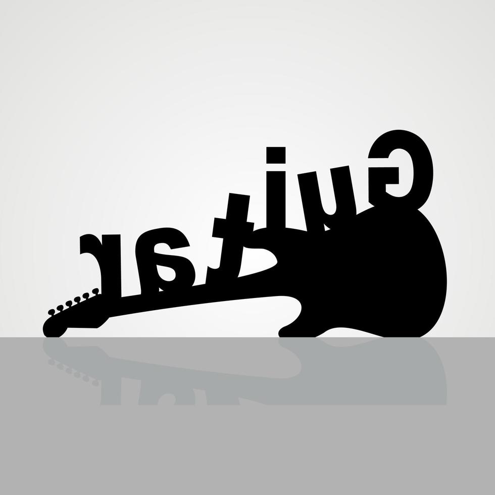 inscripción una guitarra en una guitarra. una ilustración vectorial vector