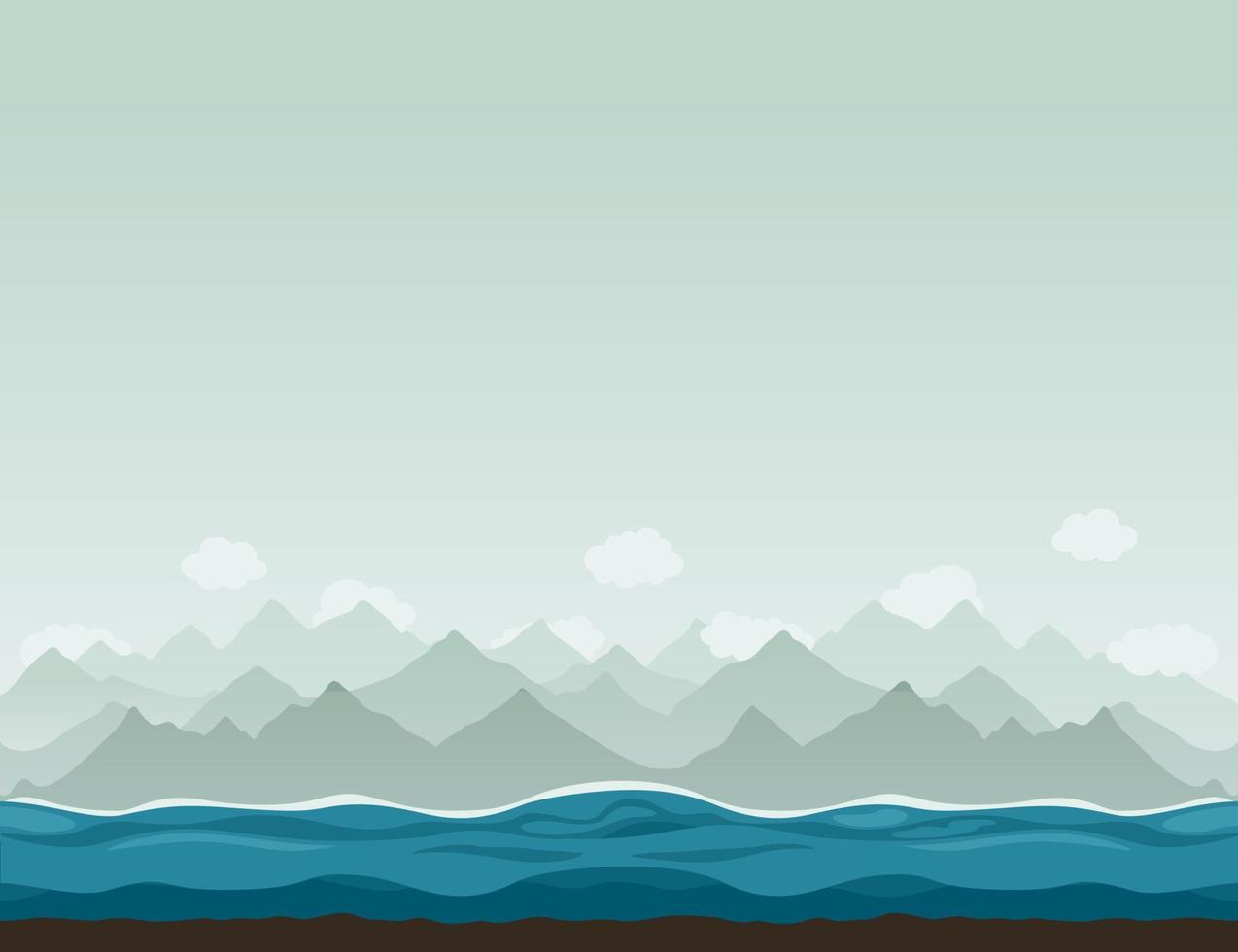 paisaje forestal contra el cielo. ilustración vectorial vector