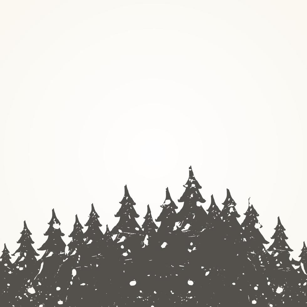 Forest landscape against the sky. Vector illustration