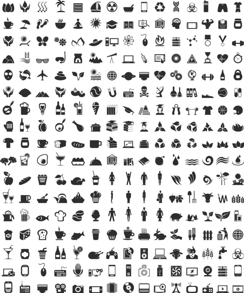 Collection of icons for design. A vector illustration