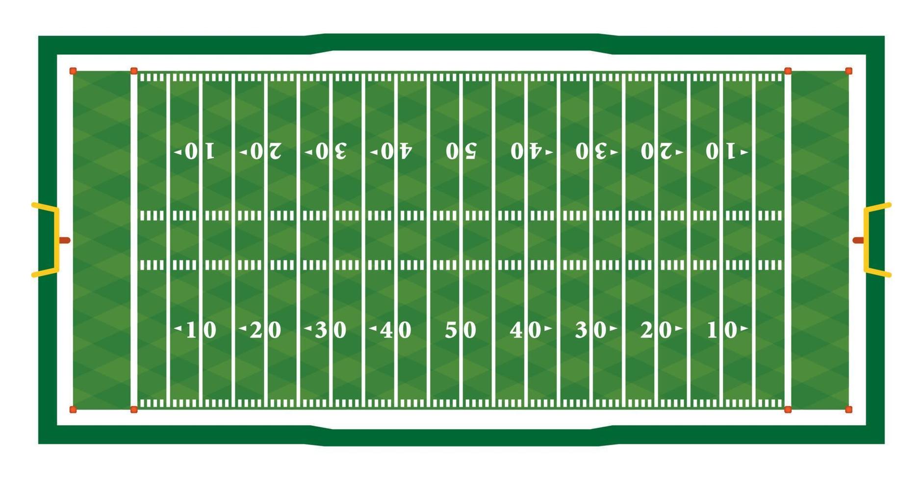 Realistic American Football Field Illustration vector