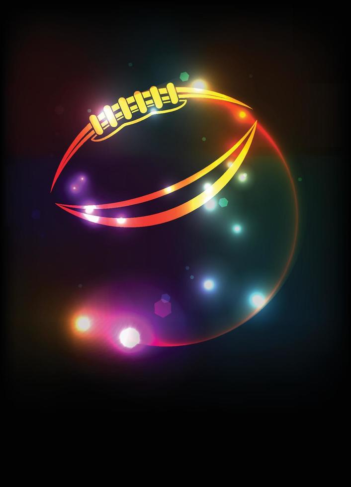 Glowing American Football Icon Background Illustration vector