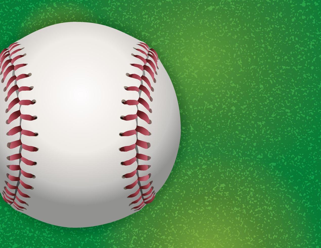 Baseball on Textured Grass Illustration vector