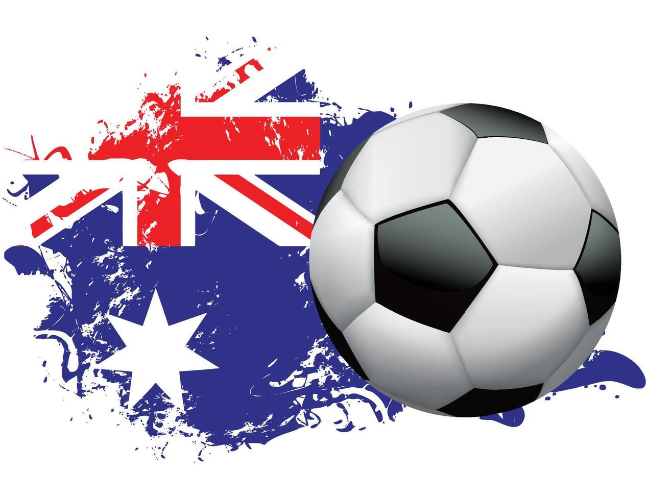 diseño de grunge de fútbol de australia vector