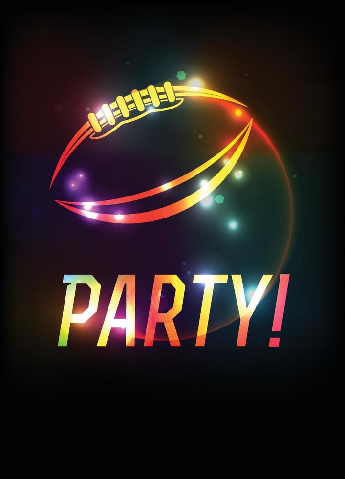 American Football Party Template Background Illustration vector